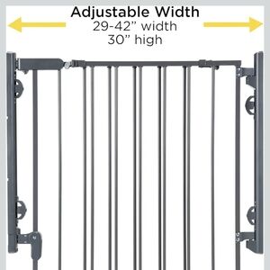 Gray Adjustable Baby Gate